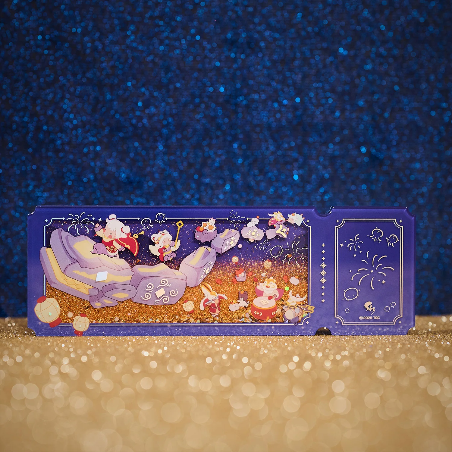 Acrylic Quicksand Glitter Ticket Stub - Days of Fortune - Image 2