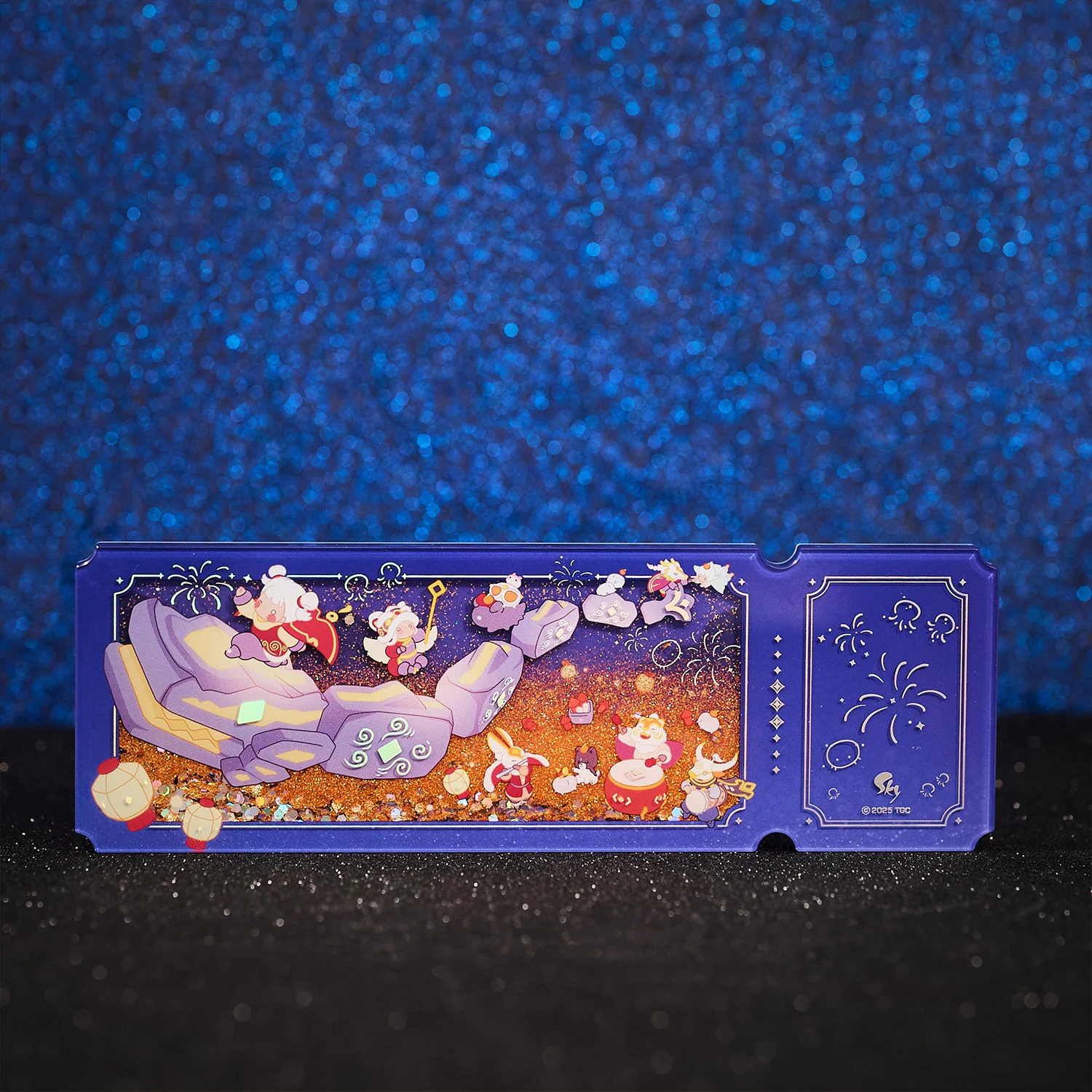 Acrylic Quicksand Glitter Ticket Stub - Days of Fortune - Image 3