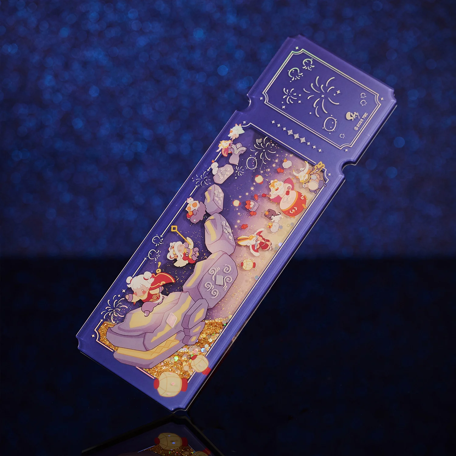 Acrylic Quicksand Glitter Ticket Stub - Days of Fortune - Image 6