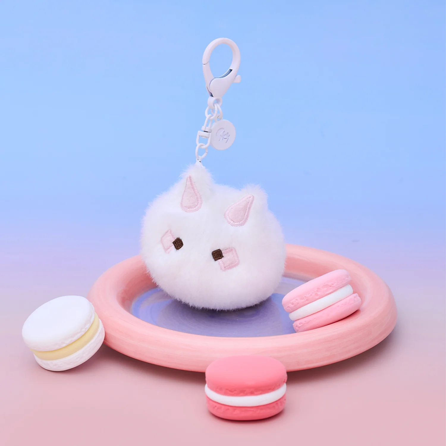 Bunny Plush Keychain Charm - Image 3