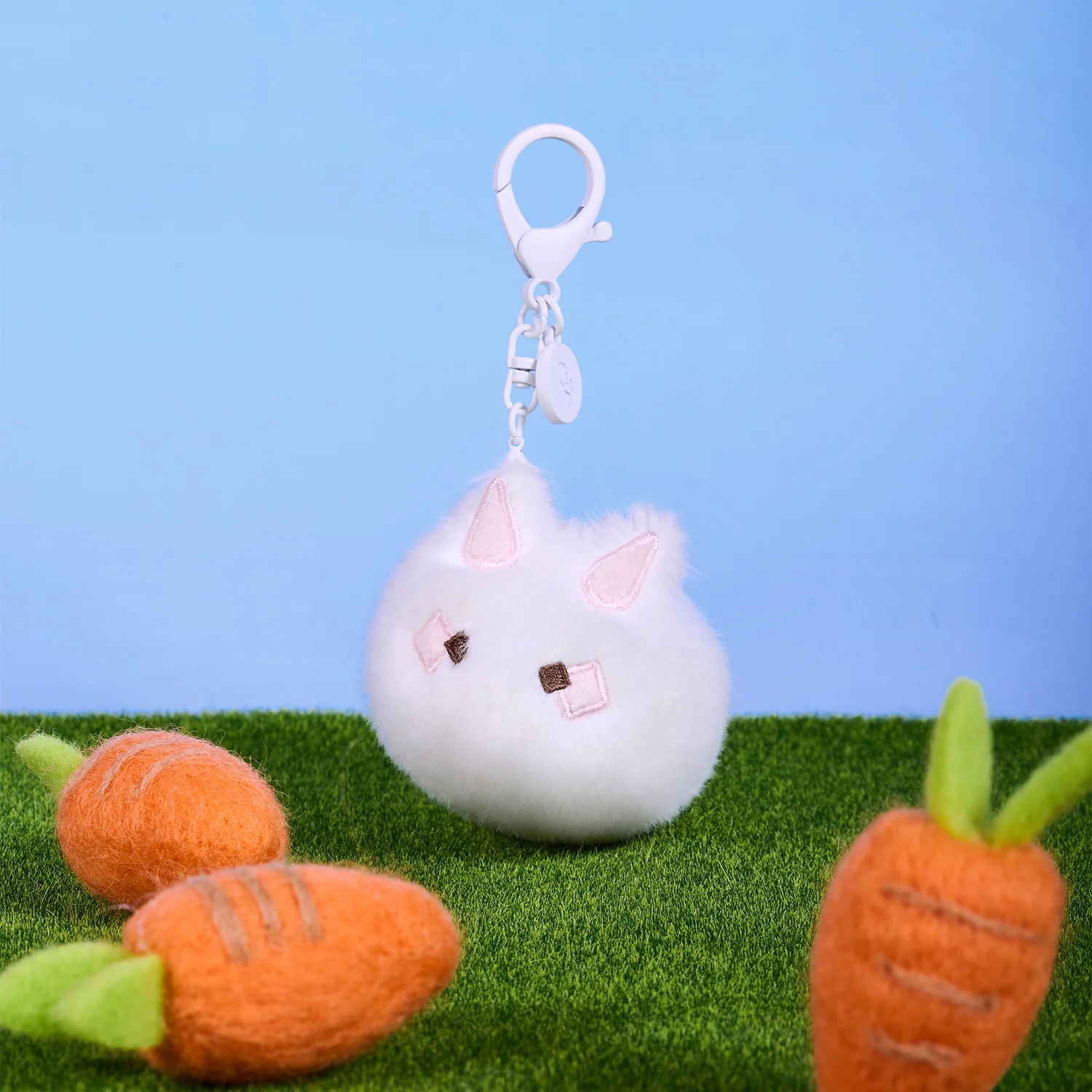 Bunny Plush Keychain Charm - Image 4