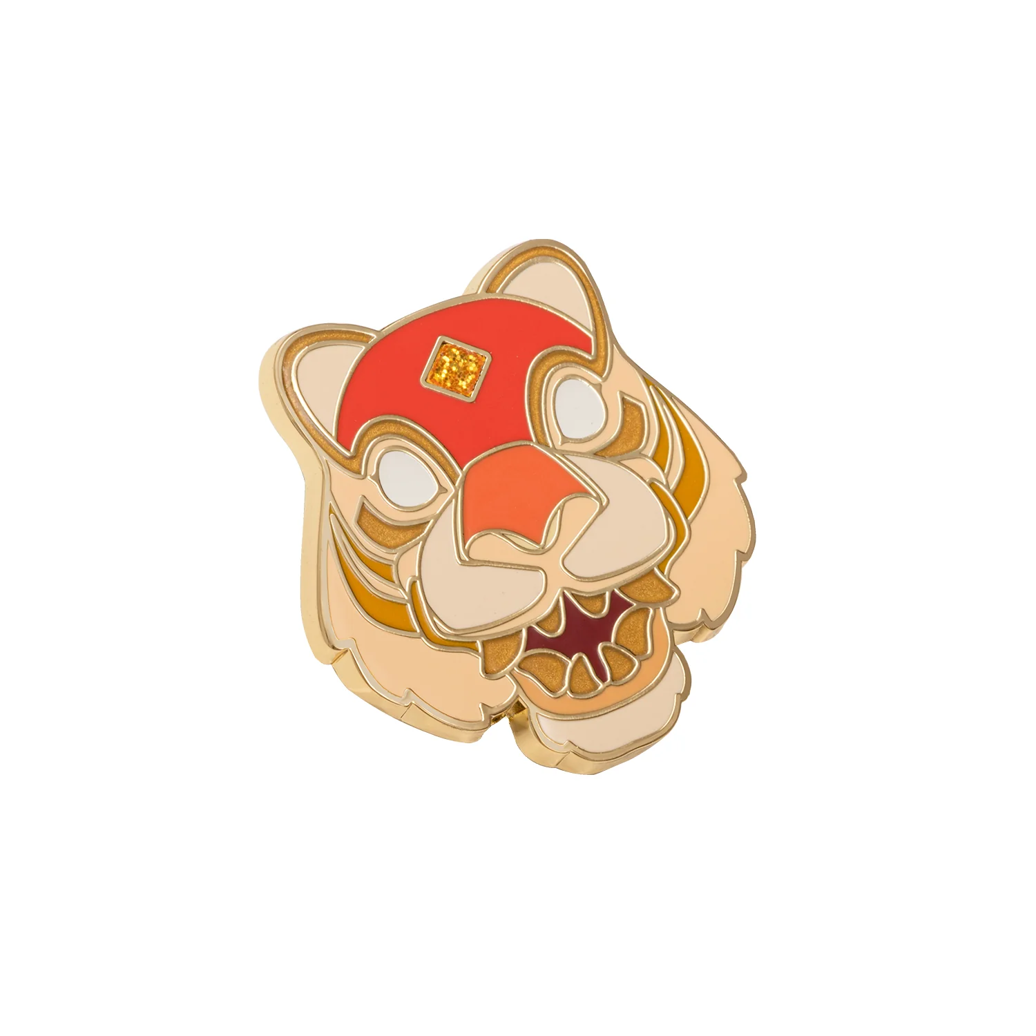 Fortune Tiger Mask Pin - Image 3