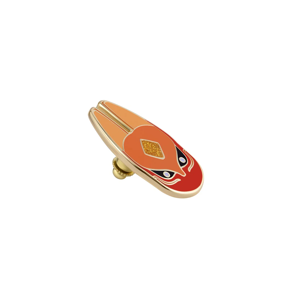 Gratitude Fox Mask Pin - Image 4