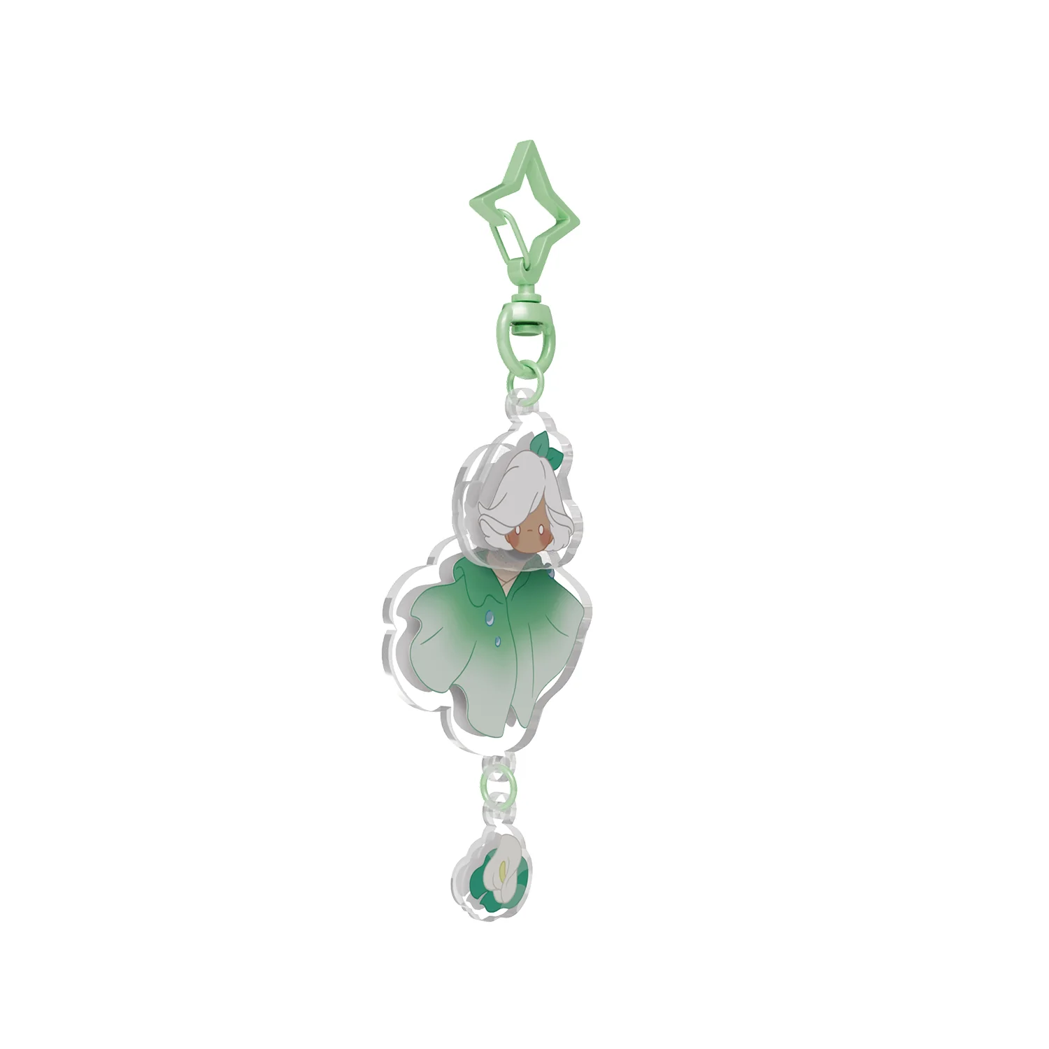 Sky Acrylic Wobbly Keychain - Arum Lily - Image 3