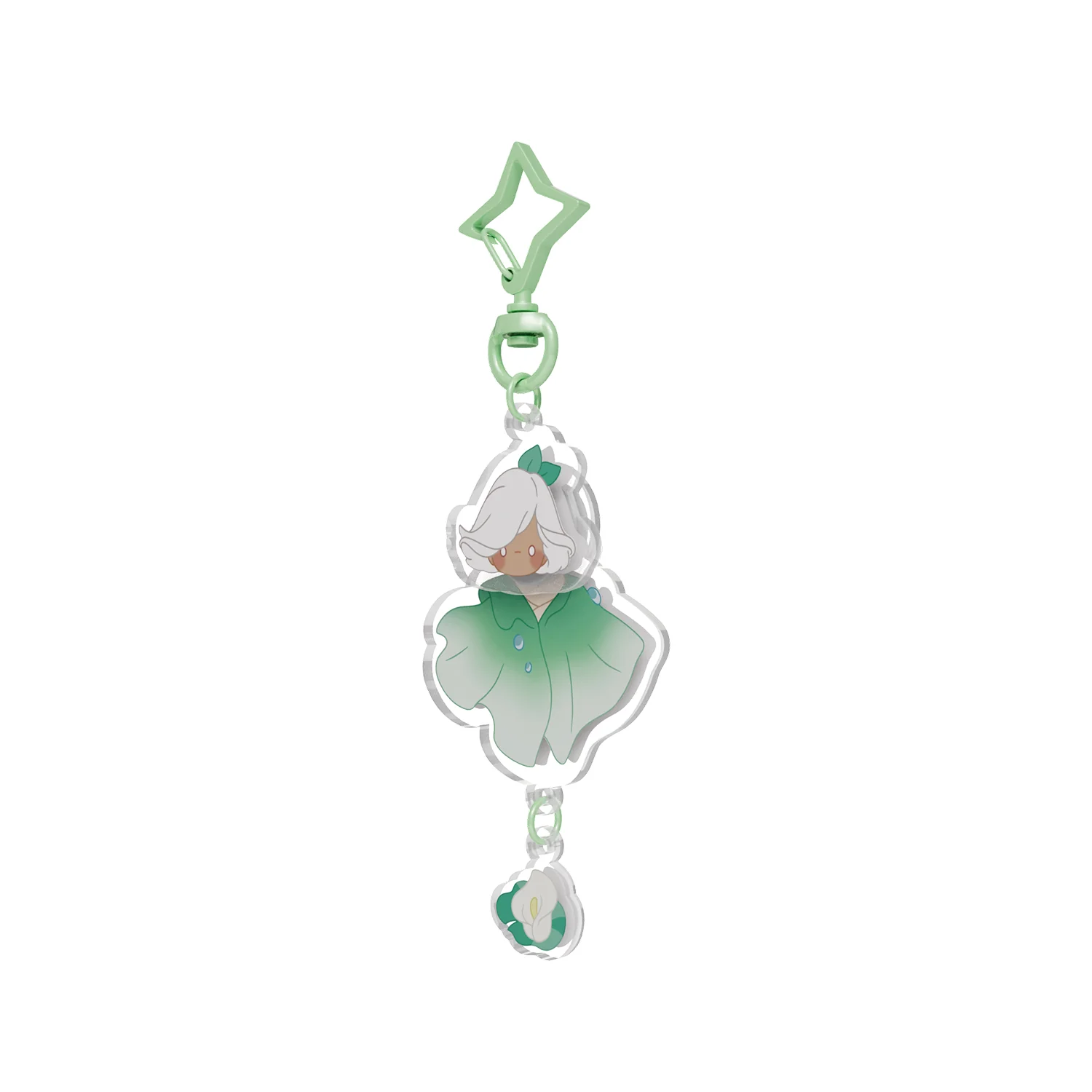 Sky Acrylic Wobbly Keychain - Arum Lily - Image 4