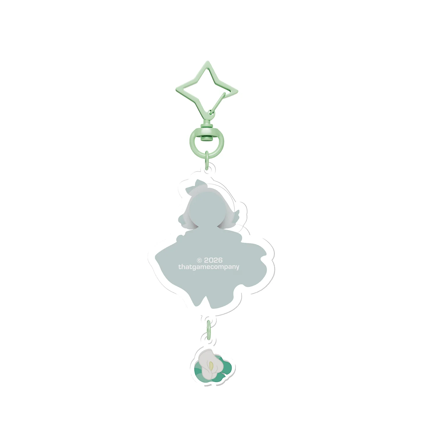 Sky Acrylic Wobbly Keychain - Arum Lily - Image 5