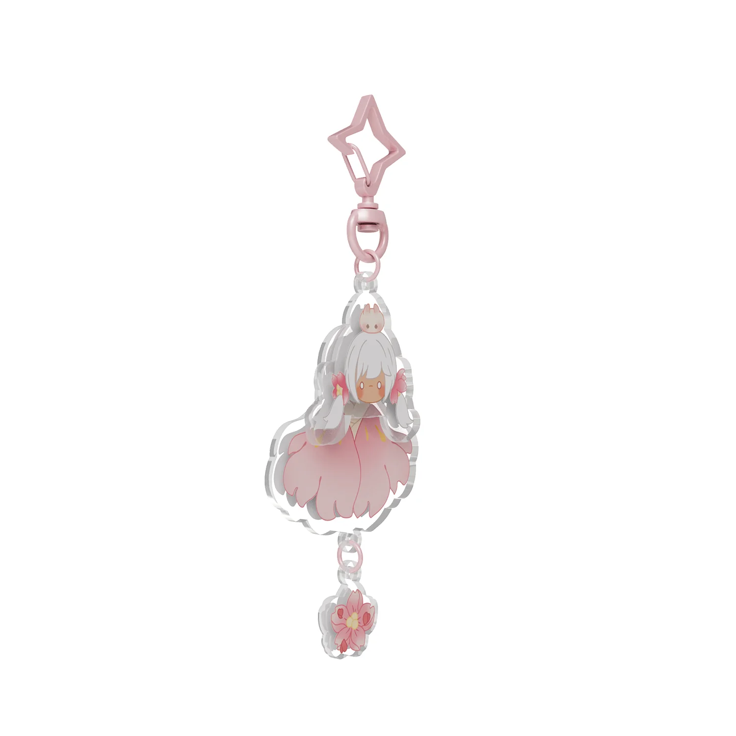 Sky Acrylic Wobbly Keychain - Cherry Blossom - Image 3