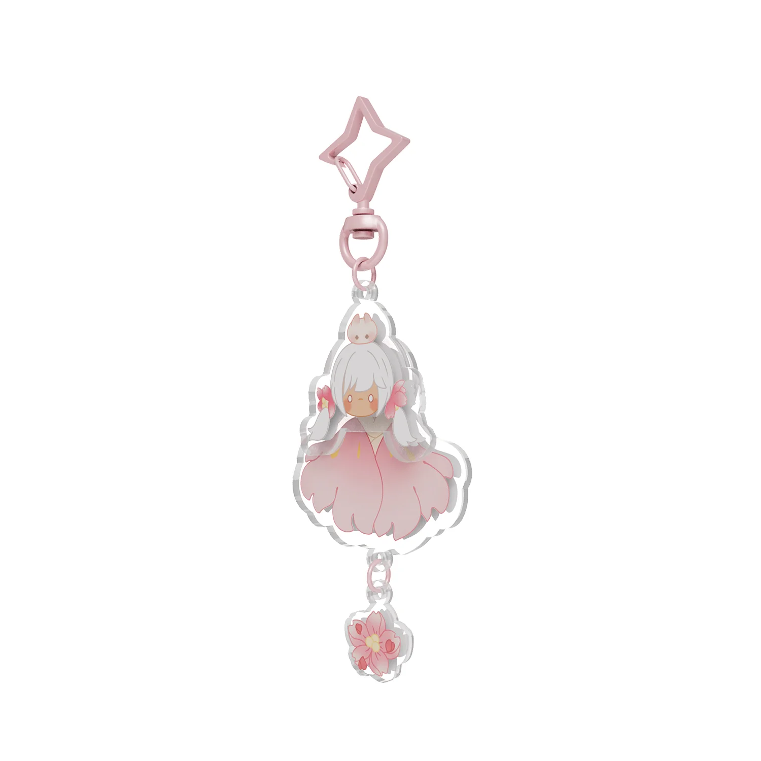 Sky Acrylic Wobbly Keychain - Cherry Blossom - Image 4