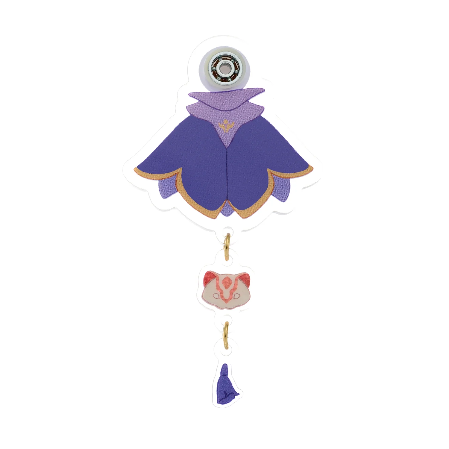 Sky Acrylic Wobbly Keychain - Weasel Mask - Image 13