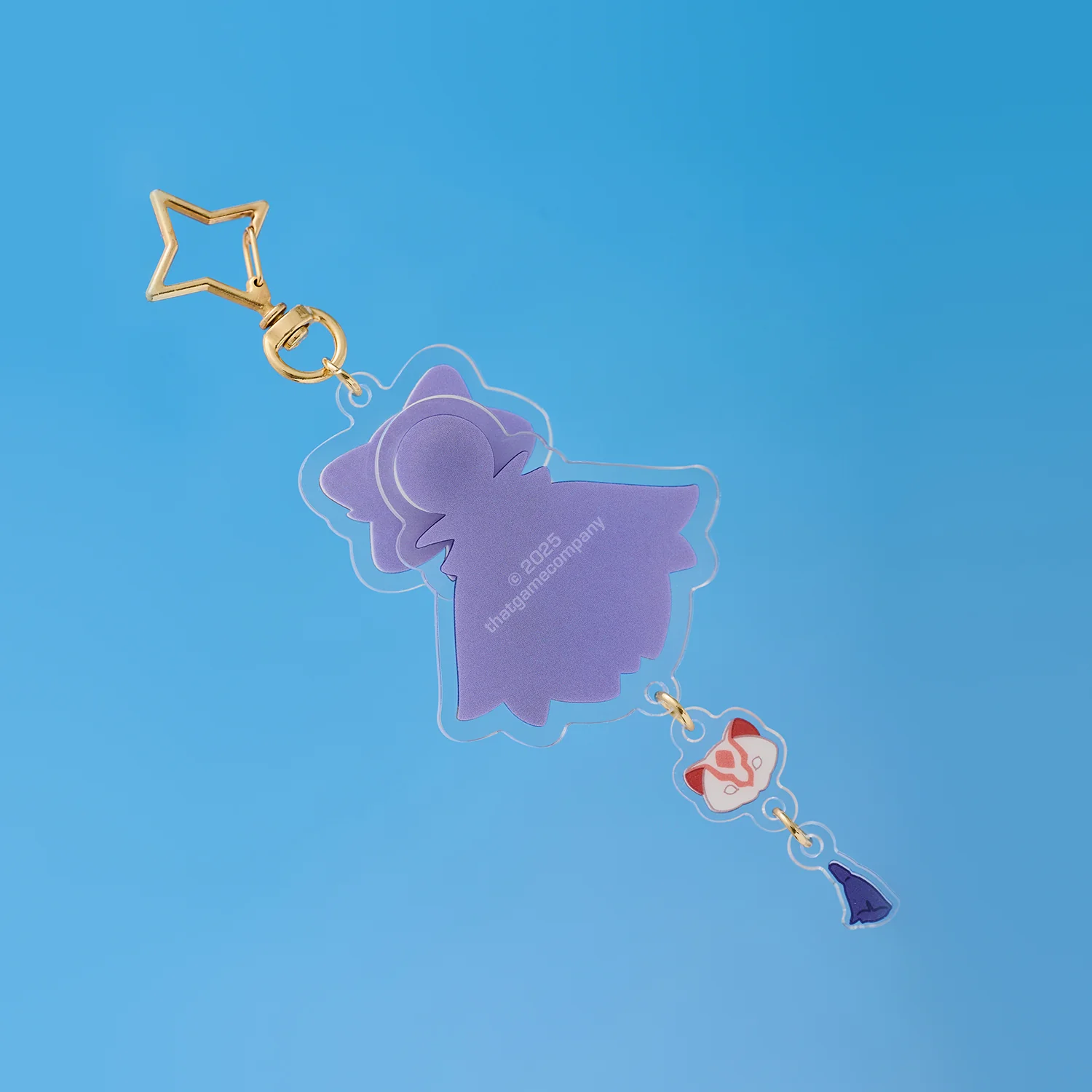 Sky Acrylic Wobbly Keychain - Weasel Mask - Image 3