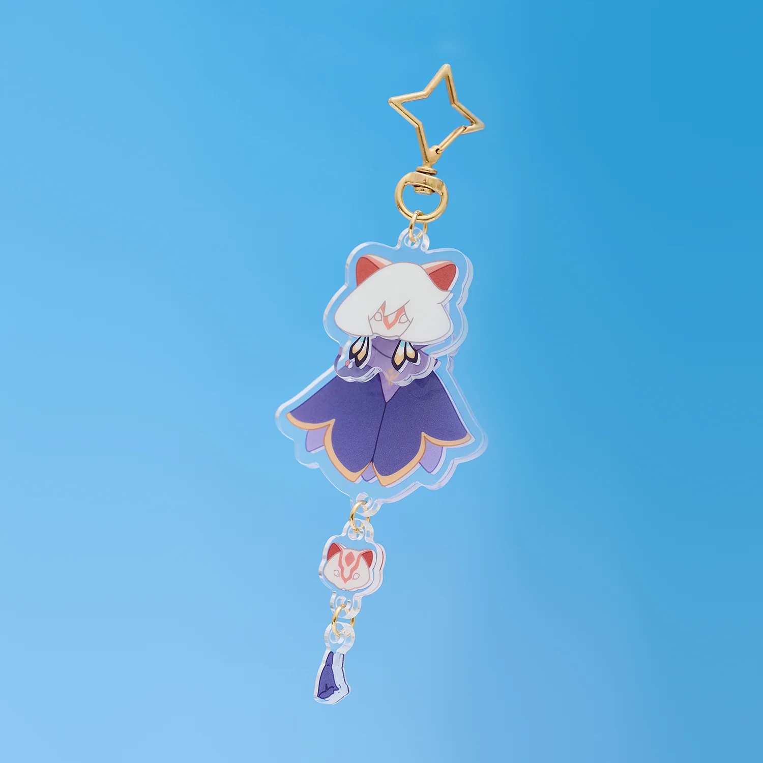 Sky Acrylic Wobbly Keychain - Weasel Mask - Image 6