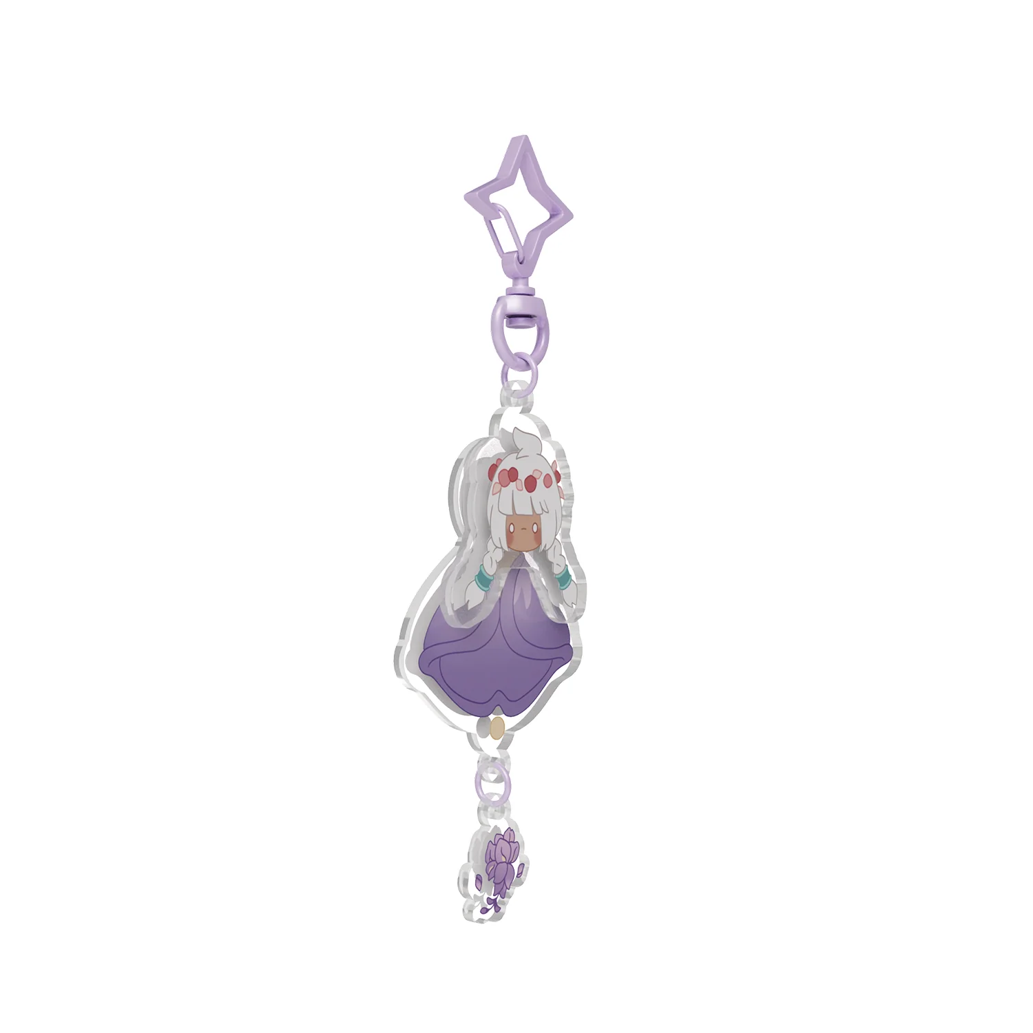 Sky Acrylic Wobbly Keychain - Wisteria - Image 3