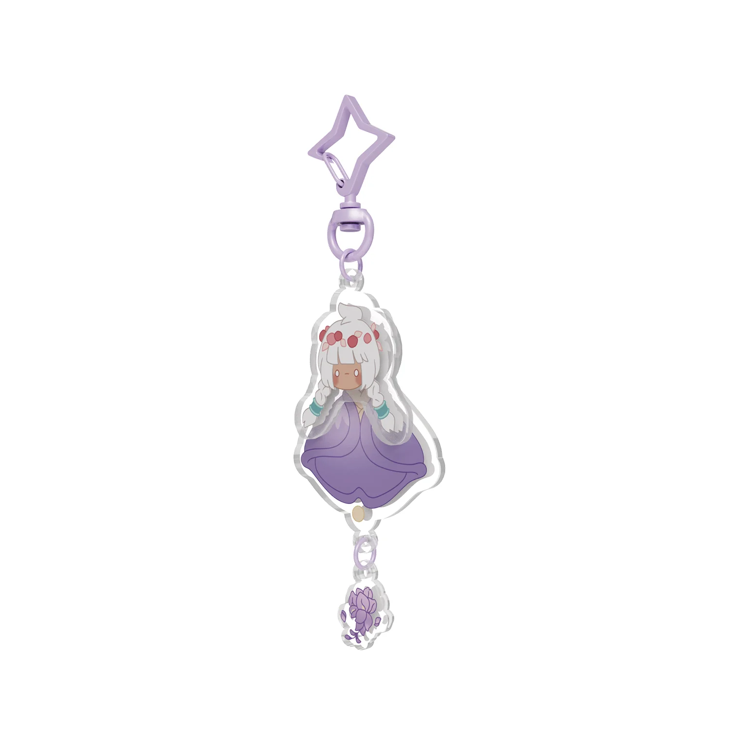Sky Acrylic Wobbly Keychain - Wisteria - Image 4