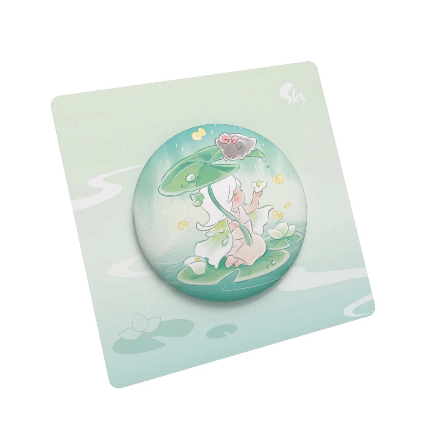 Sky Button Pin - Arum Lily - Image 7