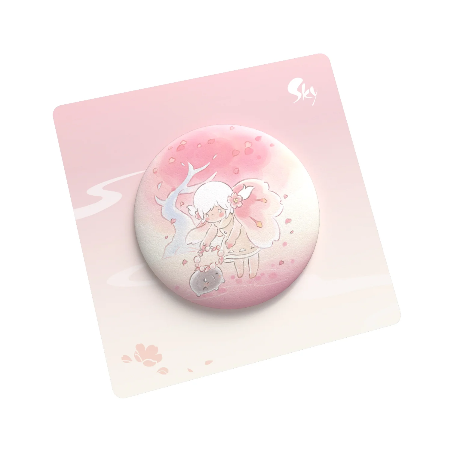 Sky Button Pin - Cherry Blossom - Image 8