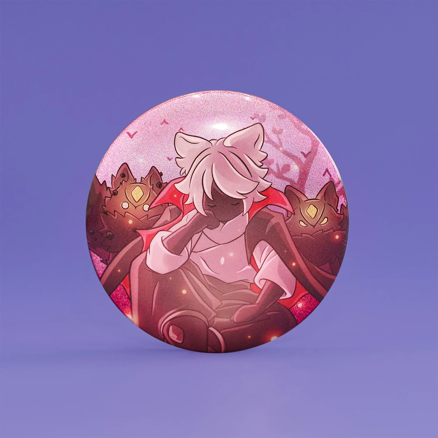 Sky Button Pin - Mischief Tufted Hair - Image 4