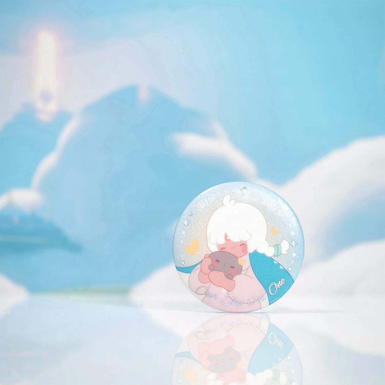 Sky Button Pin - Snuggle - Image 3