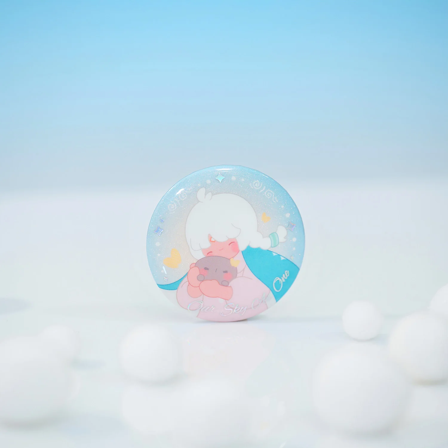 Sky Button Pin - Snuggle - Image 4