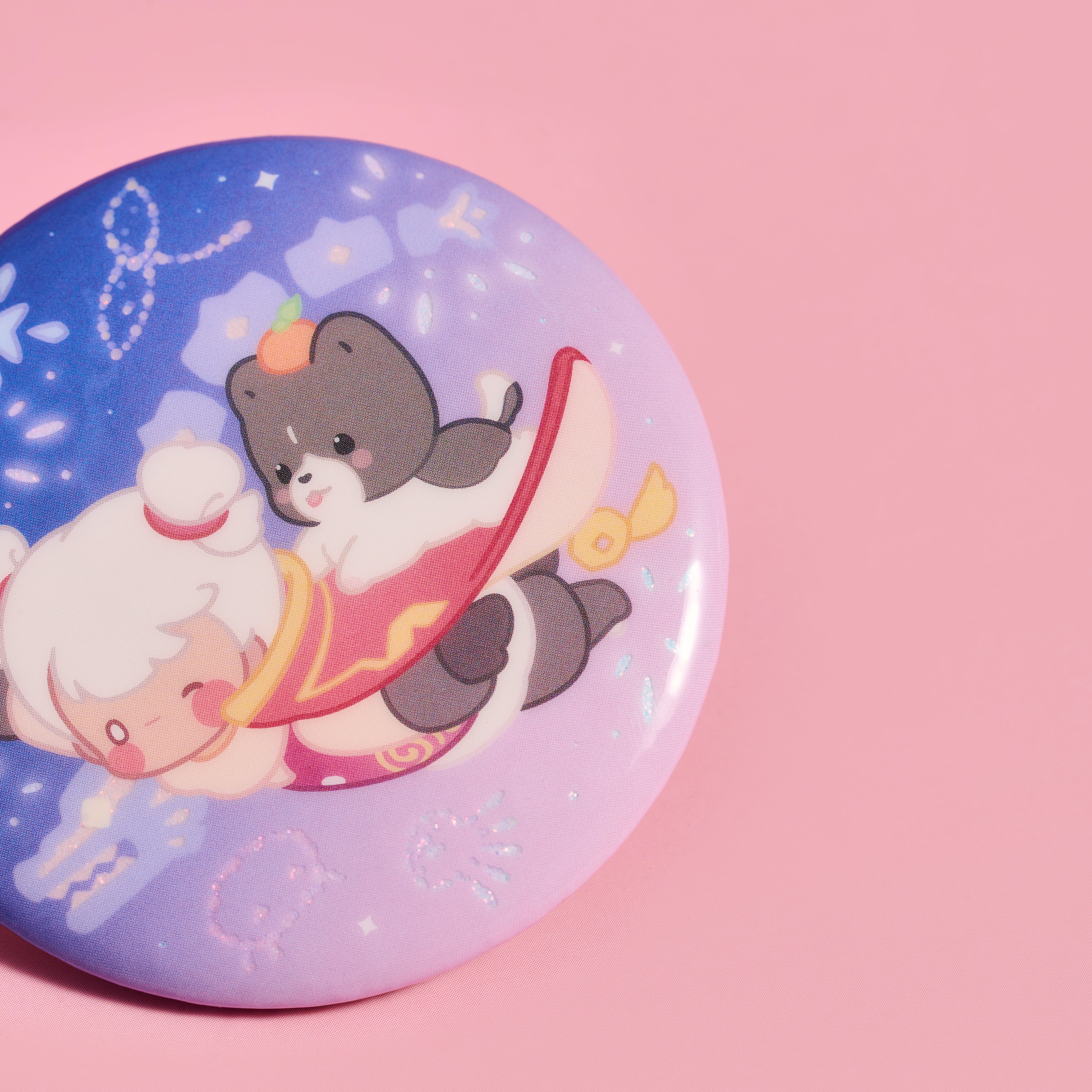 Sky Button Pin - Warm Companions - Image 3