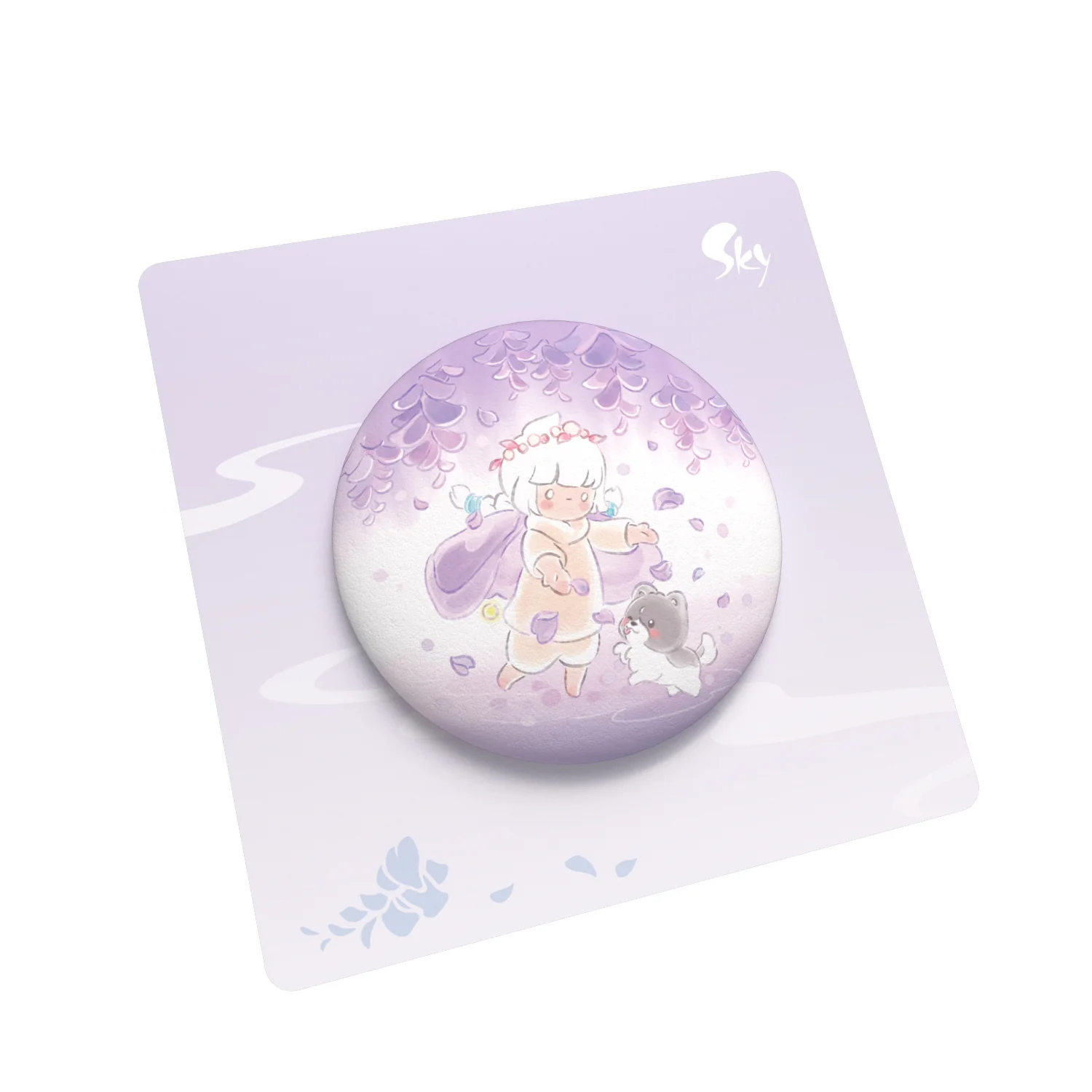Sky Button Pin - Wisteria - Image 7