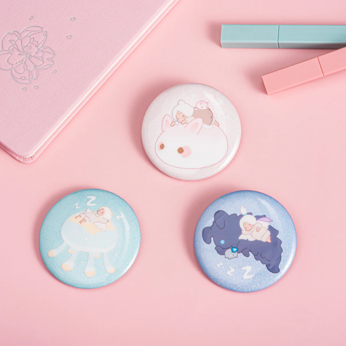 Sky Nap Time Button Pin - Image 2